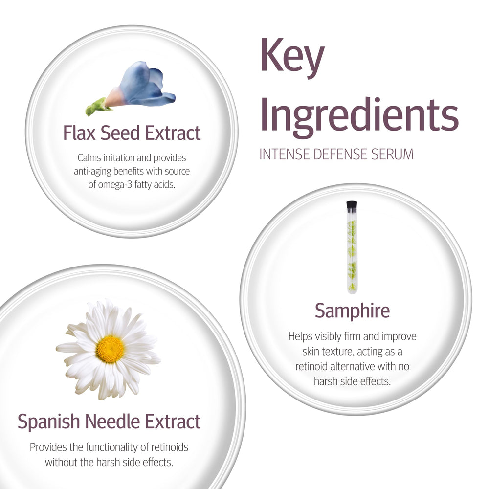 Texture sérum Epionce Defense Intense et absorption rapide.