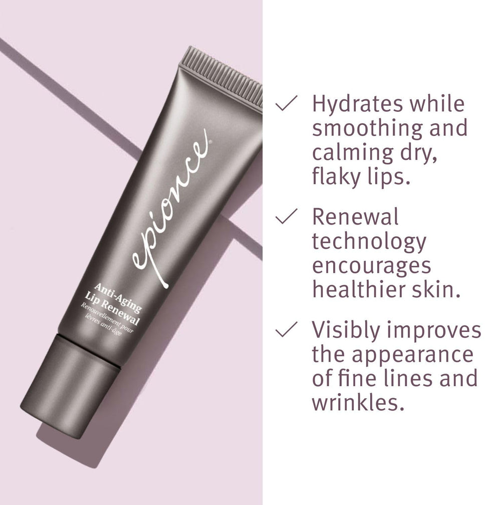 Epionce sérum lèvres anti-âge, application douce et pratique avant le maquillage.
