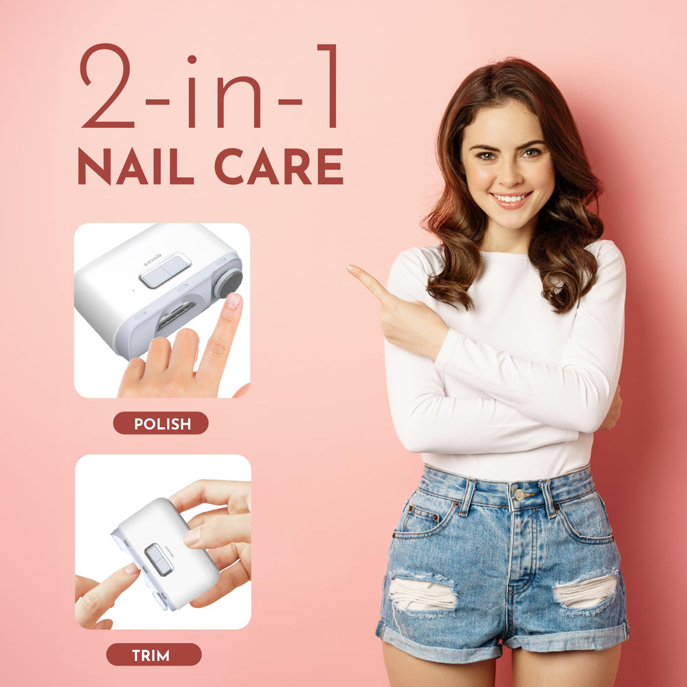 EpixCare coupe-ongles 2-en-1 poli les ongles nets.