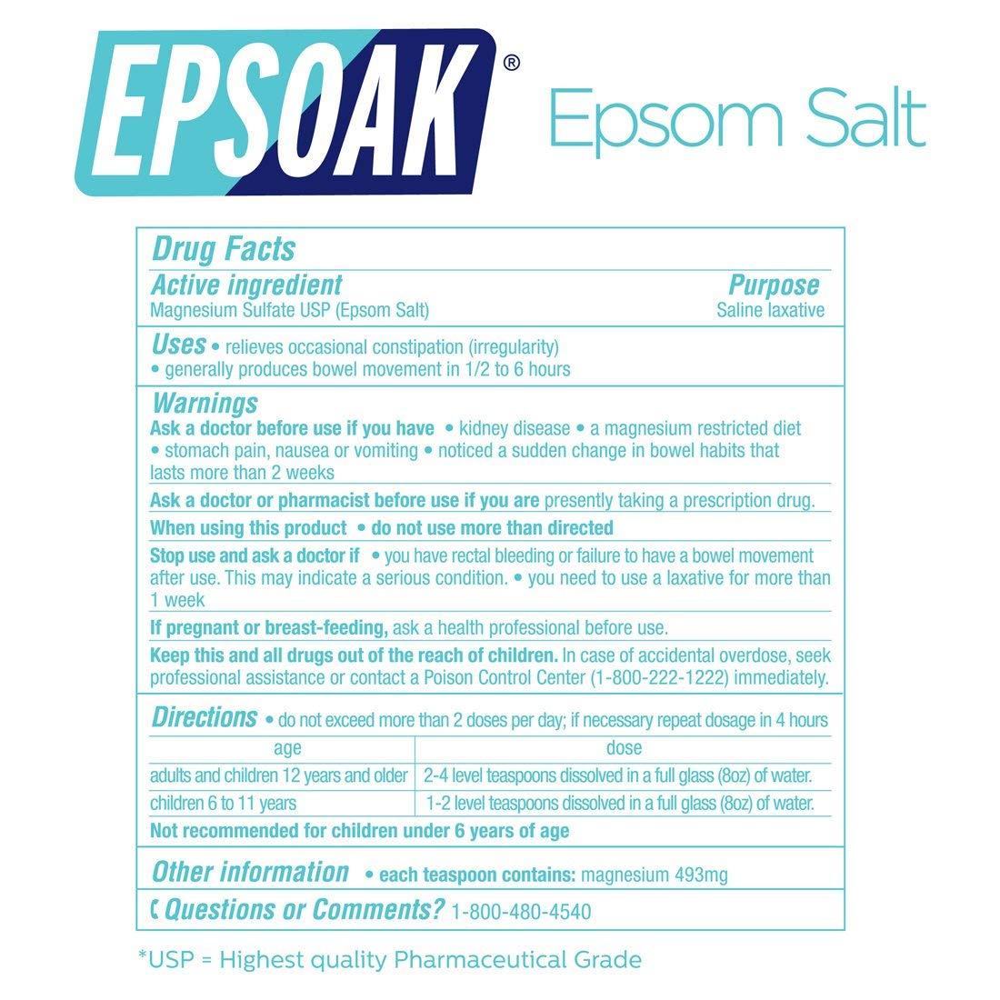 Epsoak fabriqué aux États-Unis, sécurité et traçabilité