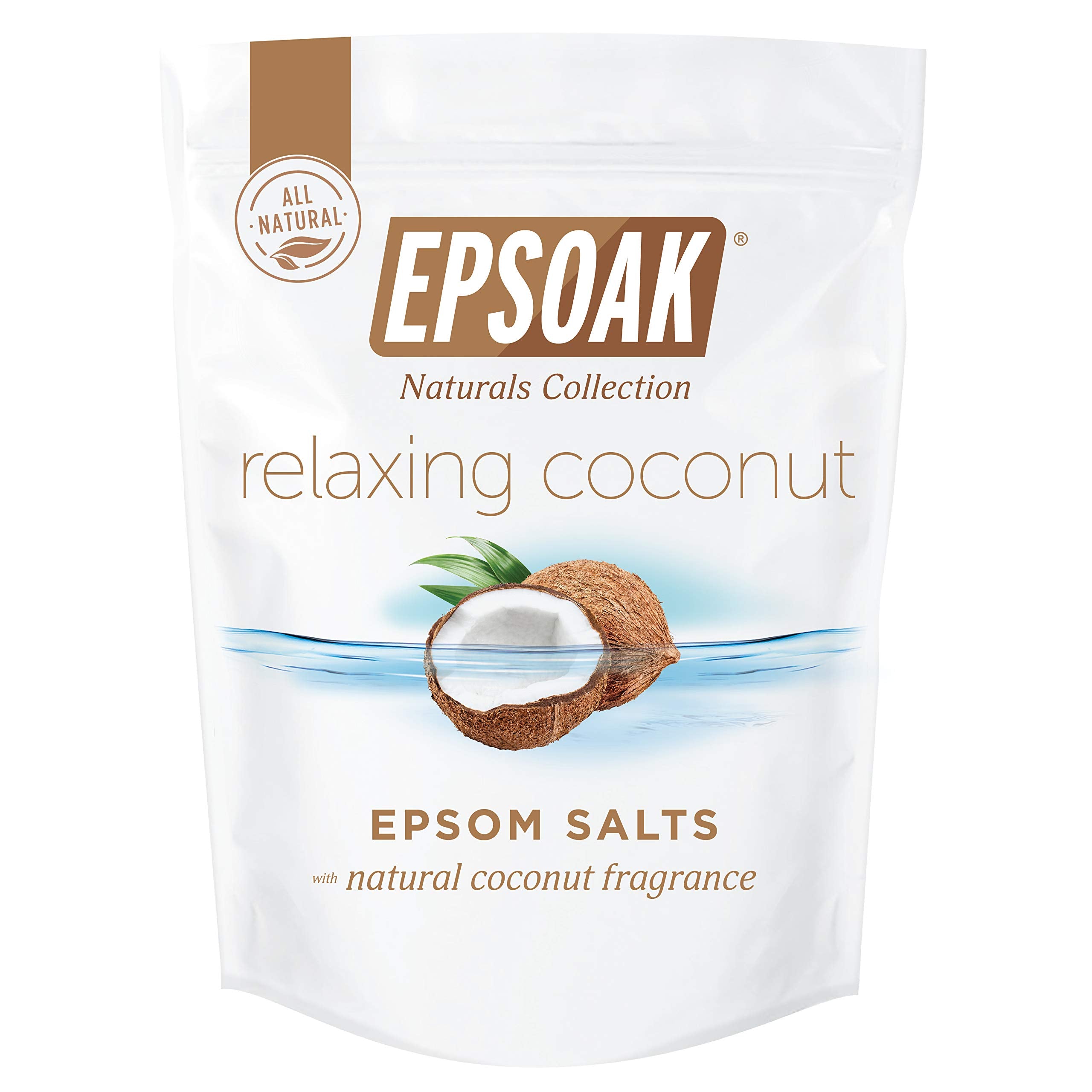 Epsoak sac 2 lb d'Epsom, dissolution rapide pour bain réparateur.