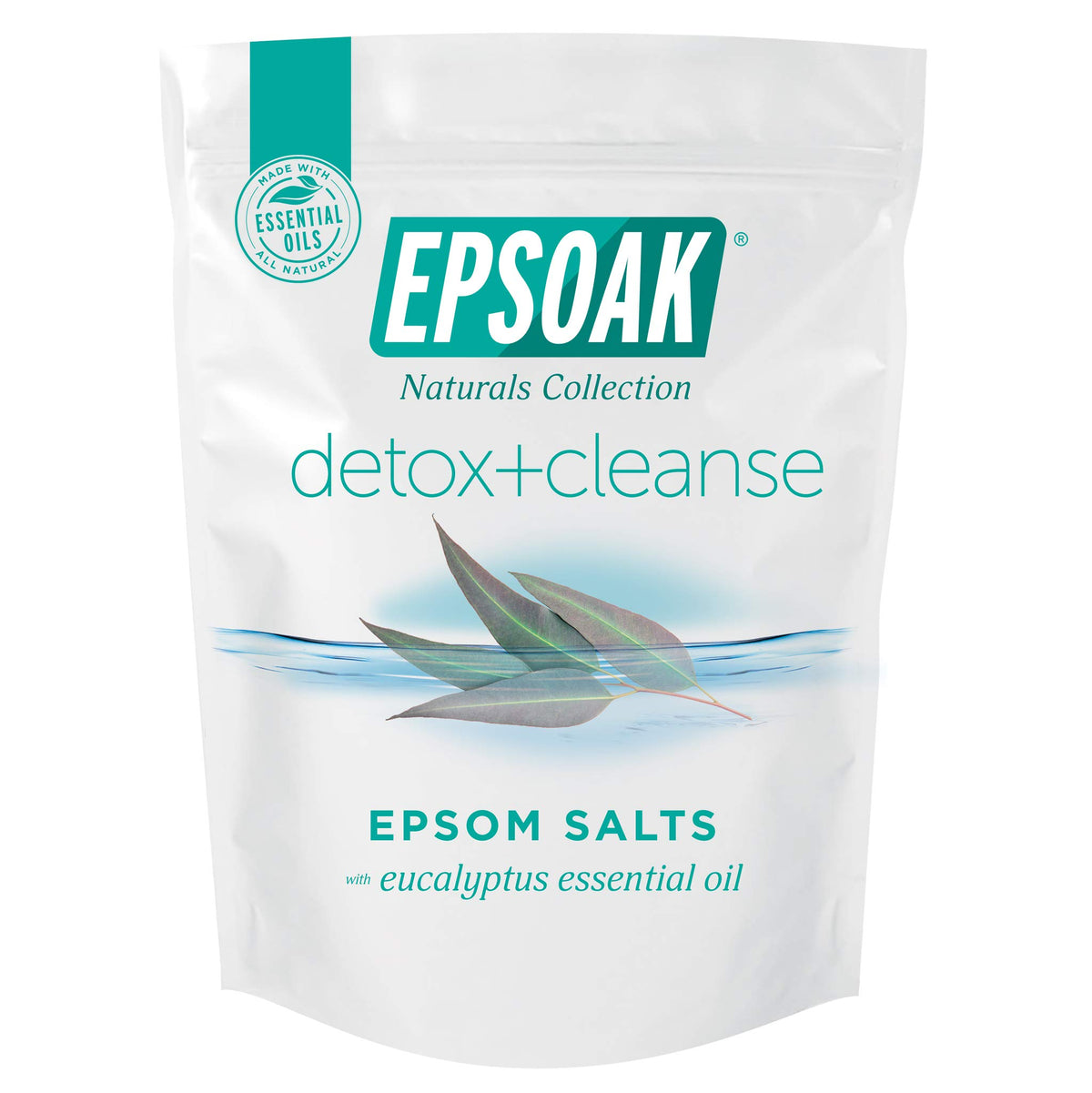 Epsoak Sels d'Épsom pour bain detox, soulage les muscles et détend l'esprit.
