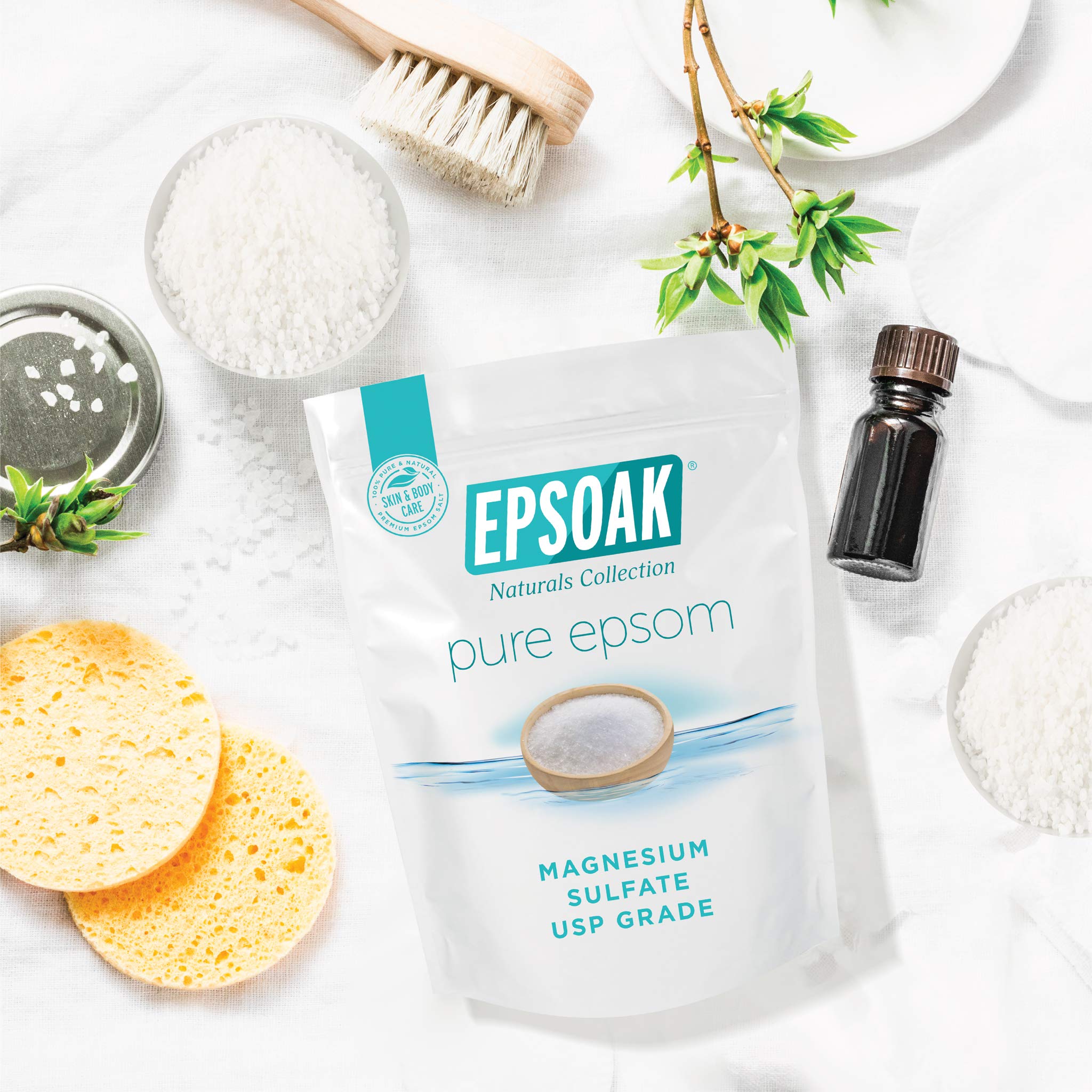 Epsoak soin pieds avec sel d'Epsom pour relaxation