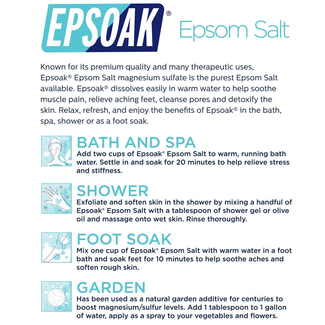 Epsoak soin plantes avec sel d'Epsom pour vitalité