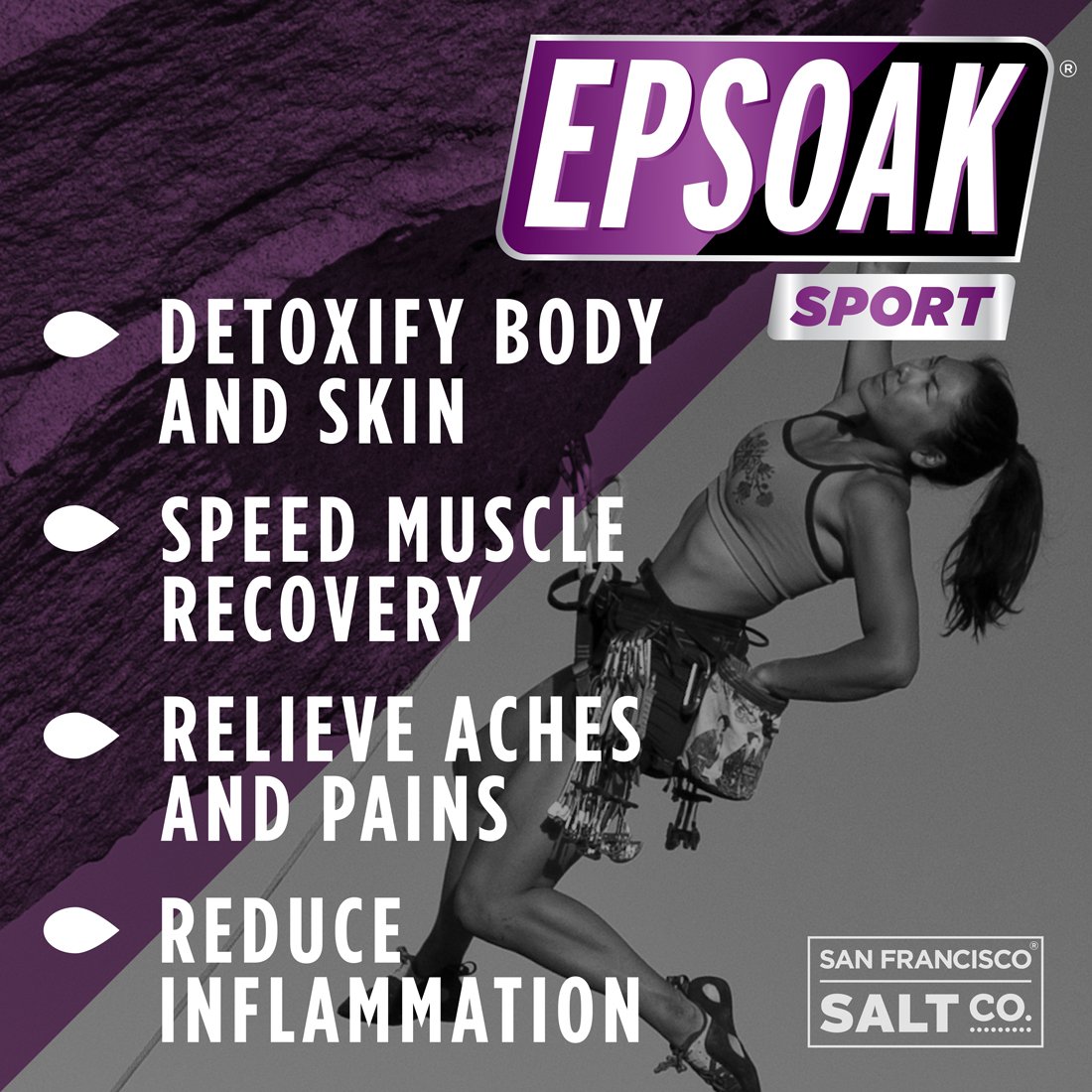 Epsoak Sport, récupération musculaire après entraînement, favorise détente et mobilité
