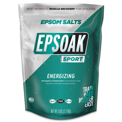 Epsoak Sport – sels epsom dans un bocal rafraîchissent les muscles après l’effort