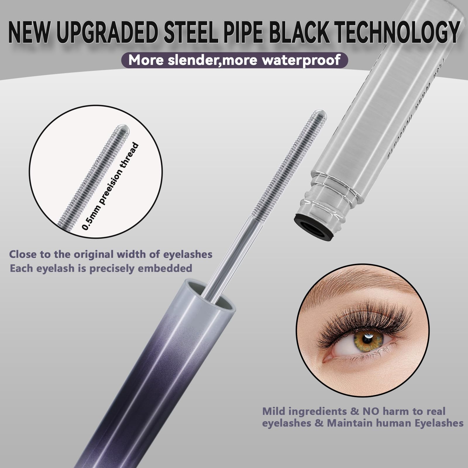Eqimznv Mascara nettoyage rapide à l'eau pour entretenir la brosse.