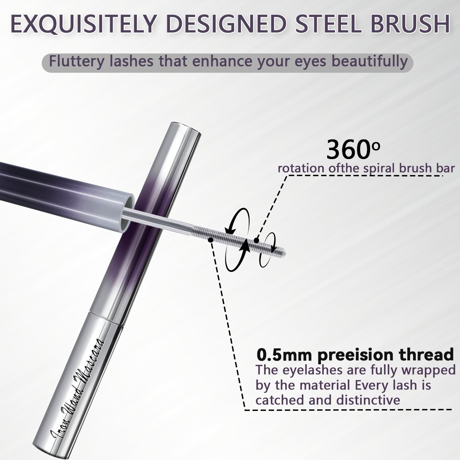 Eqimznv Mascara résistant à l'eau et à la sueur pour une allure durable.