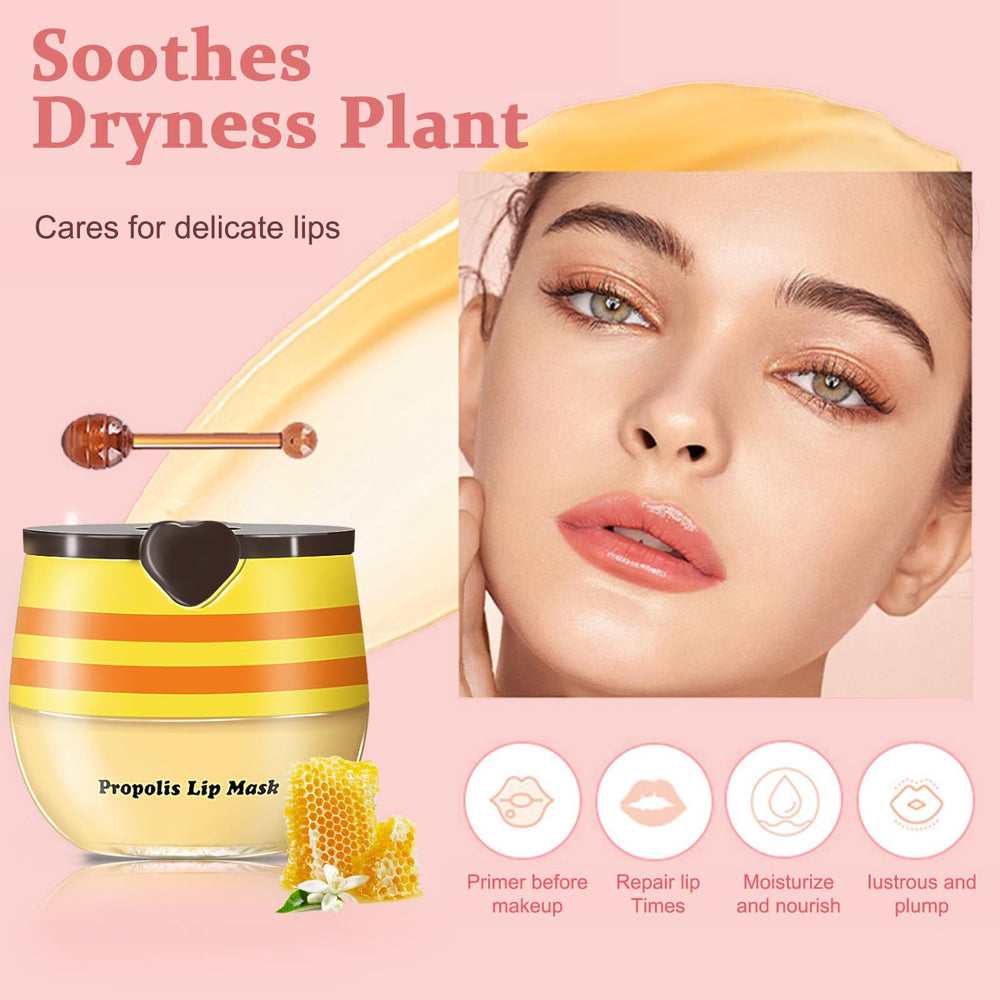 Eqimznv propolis lèvres masque fruits : soin nourrissant pour lèvres douces.