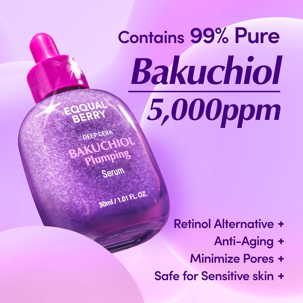 EQQUALBERRY sérum bakuchiol – goutte doseuse pour application précise.