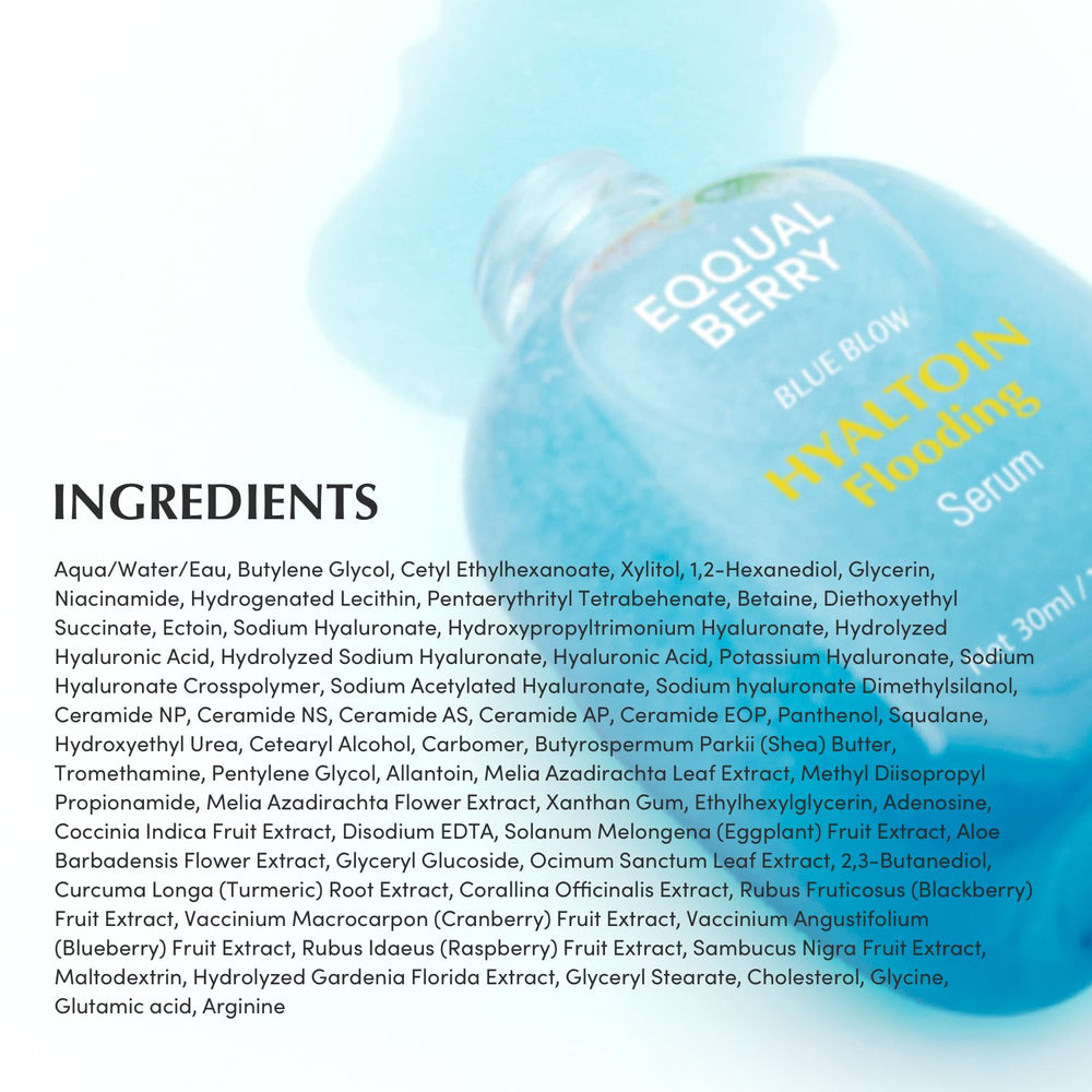 EQQUALBERRY Hyaltoin: usage quotidien comme booster d'eclat et hydratation.