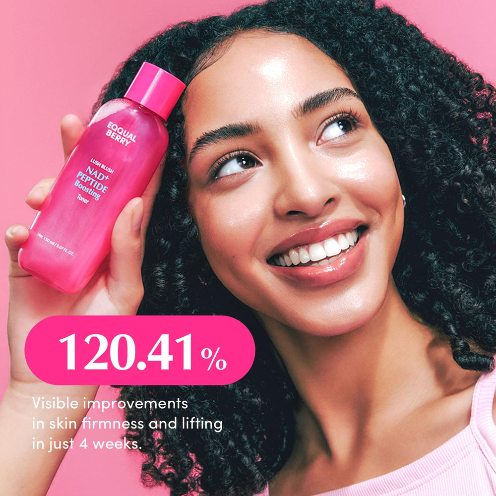 EQQUALBERRY NAD+ Peptide Toner, texture légère offrant une hydratation durable.