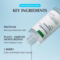 EQQUALBERRY tonique, protéase naturelle et hydratation en profondeur.