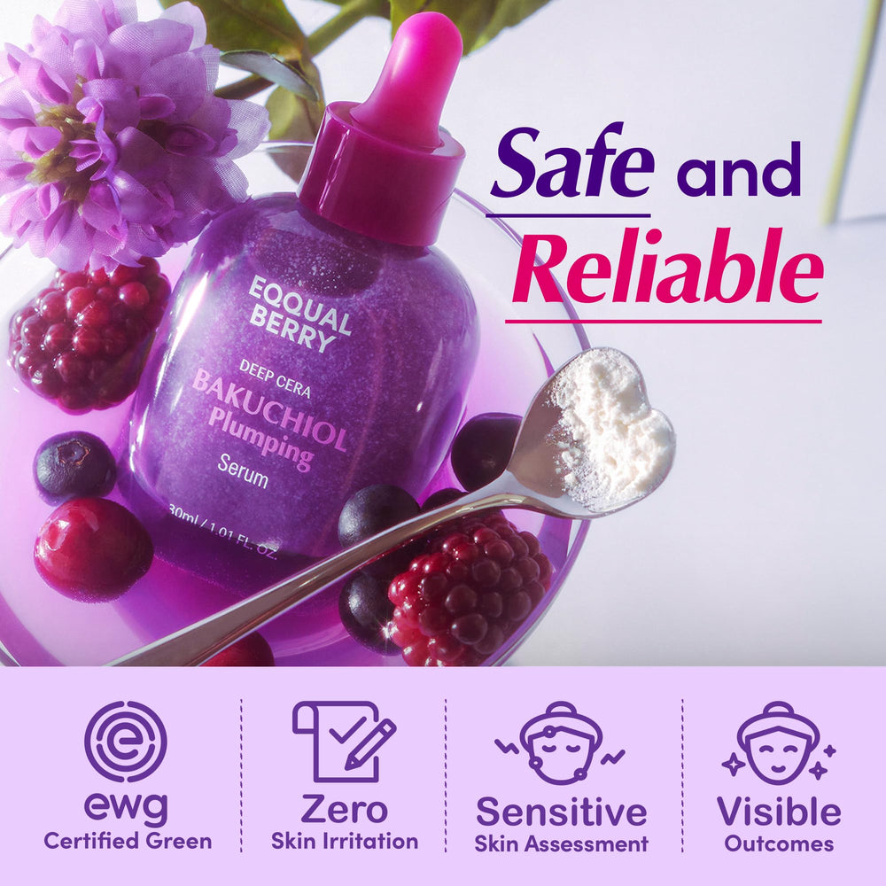 EQQUALBERRY sérum – texture veloutée et absorption rapide.