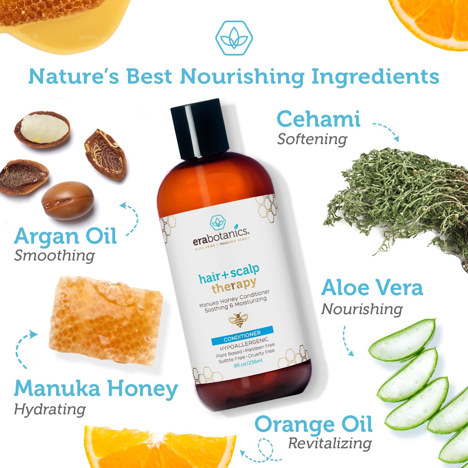 Era Organics Manuka Honey, texture crème, démêlage facilité après usage.