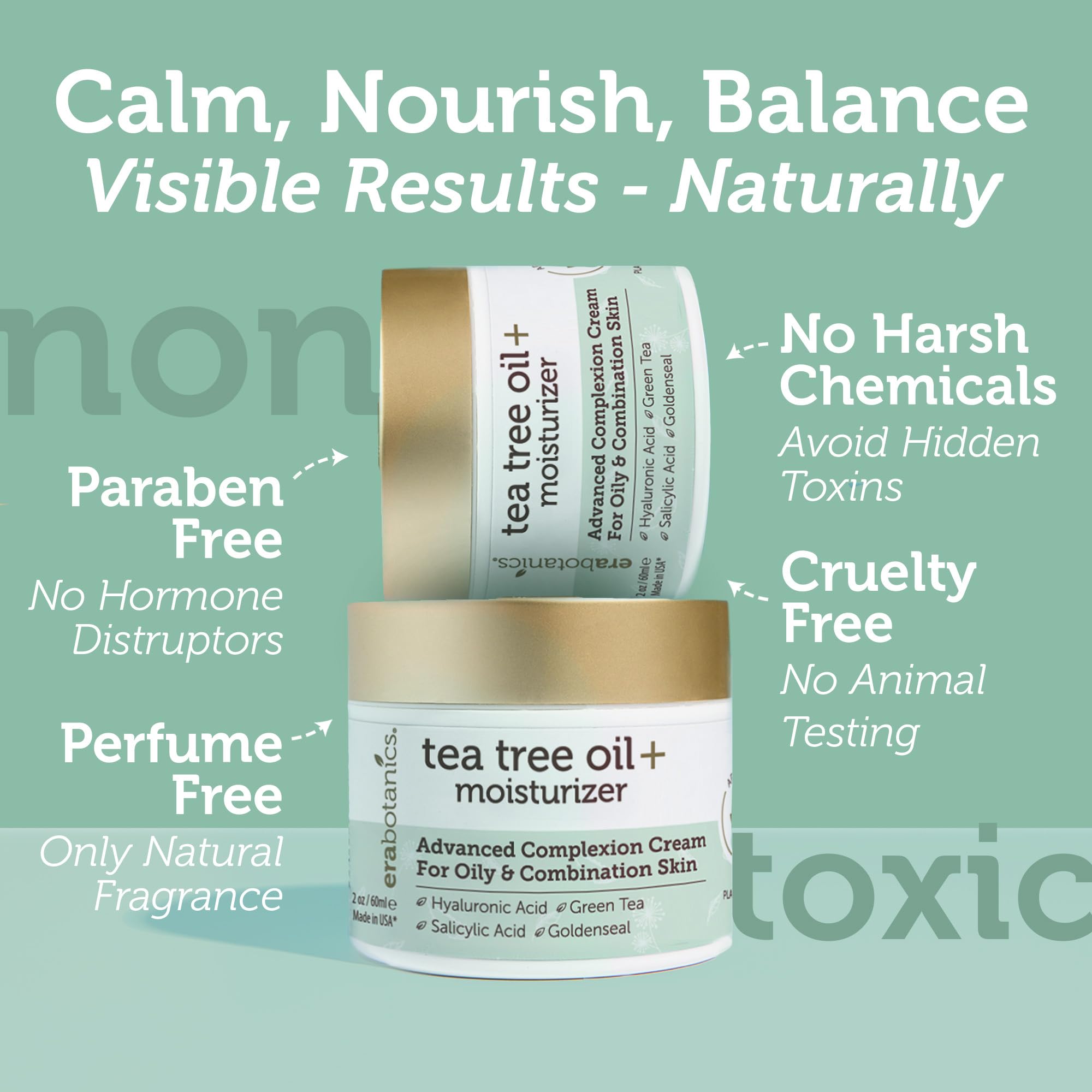 Emballage éthique et recyclable de Era Organics Tea Tree sans cruauté animale.