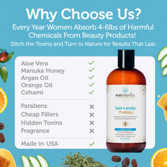 Era Organics Sans sulfate, flacon, soin quotidien doux pour cheveux sensibles.