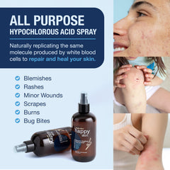 Era Organics Happy Skin HOCl spray on body to soothe skin