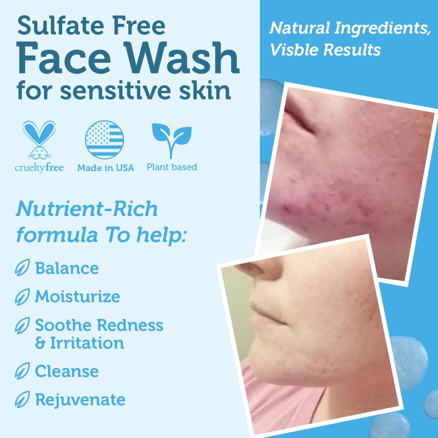 Bouteille pratique pour la routine quotidienne Era Organics Manuka Face Wash
