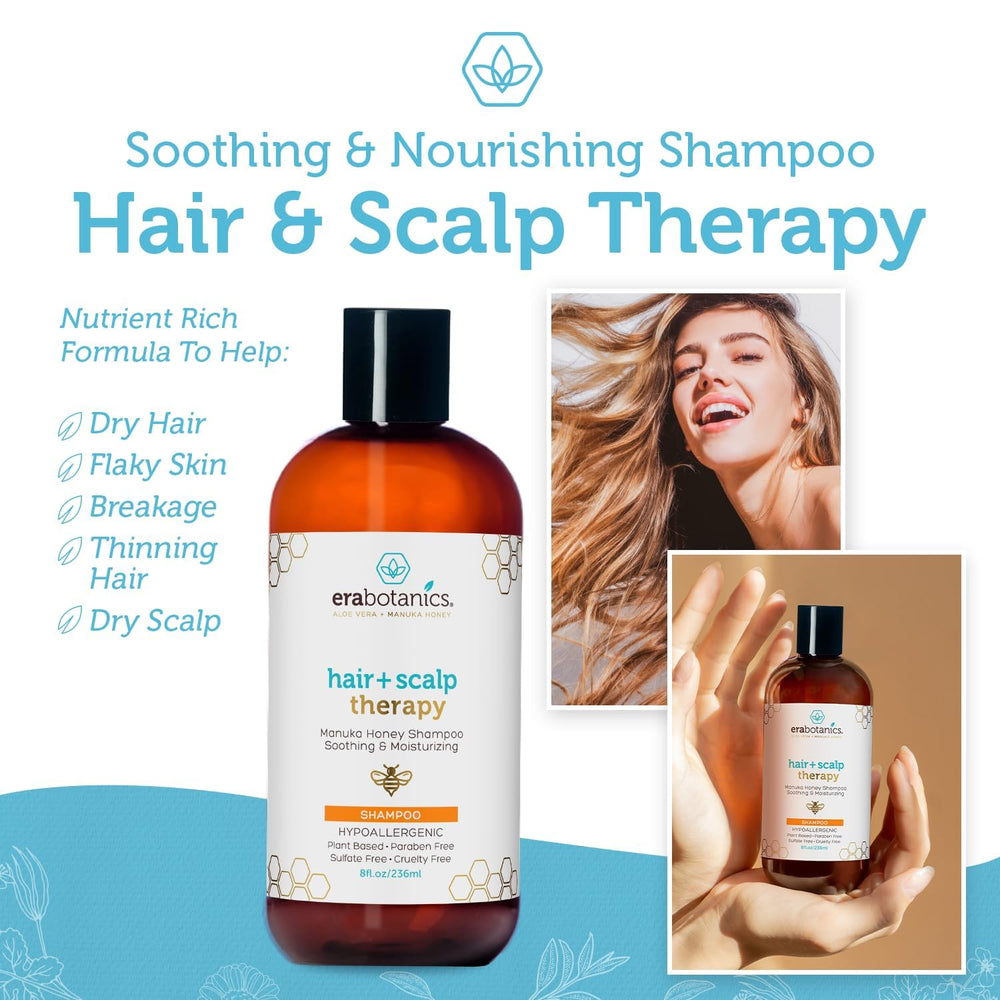 Shampoing Era Organics sans parfum et sans colorants, aloe vera et miel