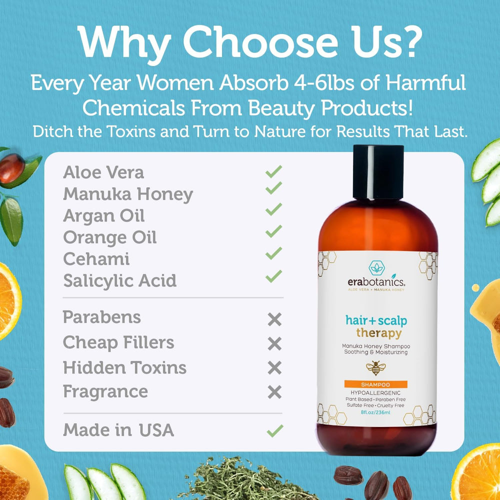 Huile d argan et aloe vera dans le Shampoing Manuka Honey pour nourrir les cheveux