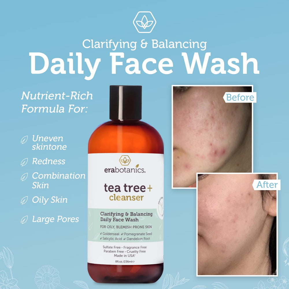 Era Organics Purifiant Arbre à Thé Exfoliation légère - exfoliation douce pour pores visibles.