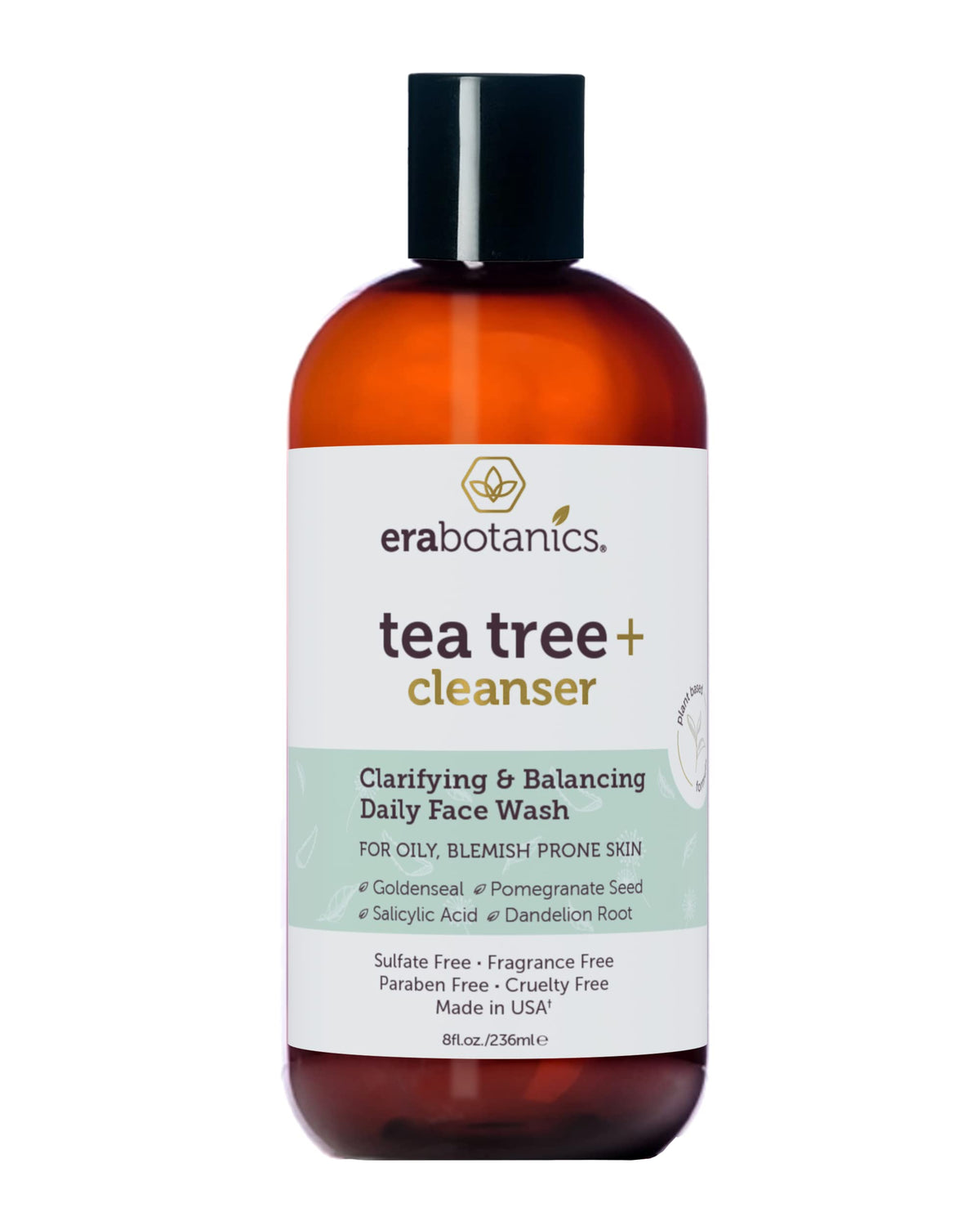 Era Organics Purifiant Arbre à Thé Visage - bouteille, nettoyage purifiant et fraîcheur durable.