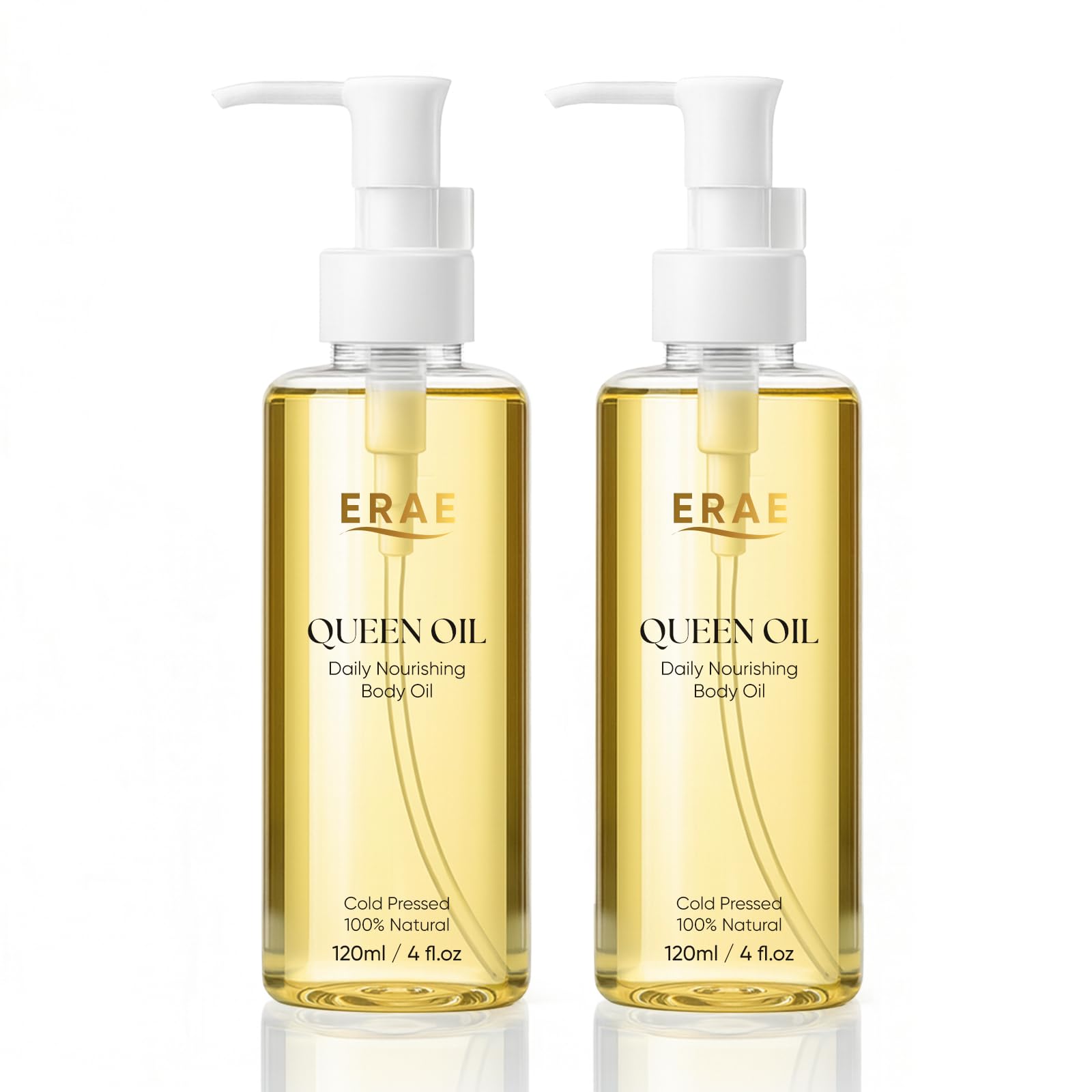 ERAE Queen Oil – bouteille 120 ml prête pour l'hydratation quotidienne.