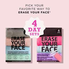 ERASE YOUR FACE lingettes microfibre – adaptées aux peaux sensibles et douceur
