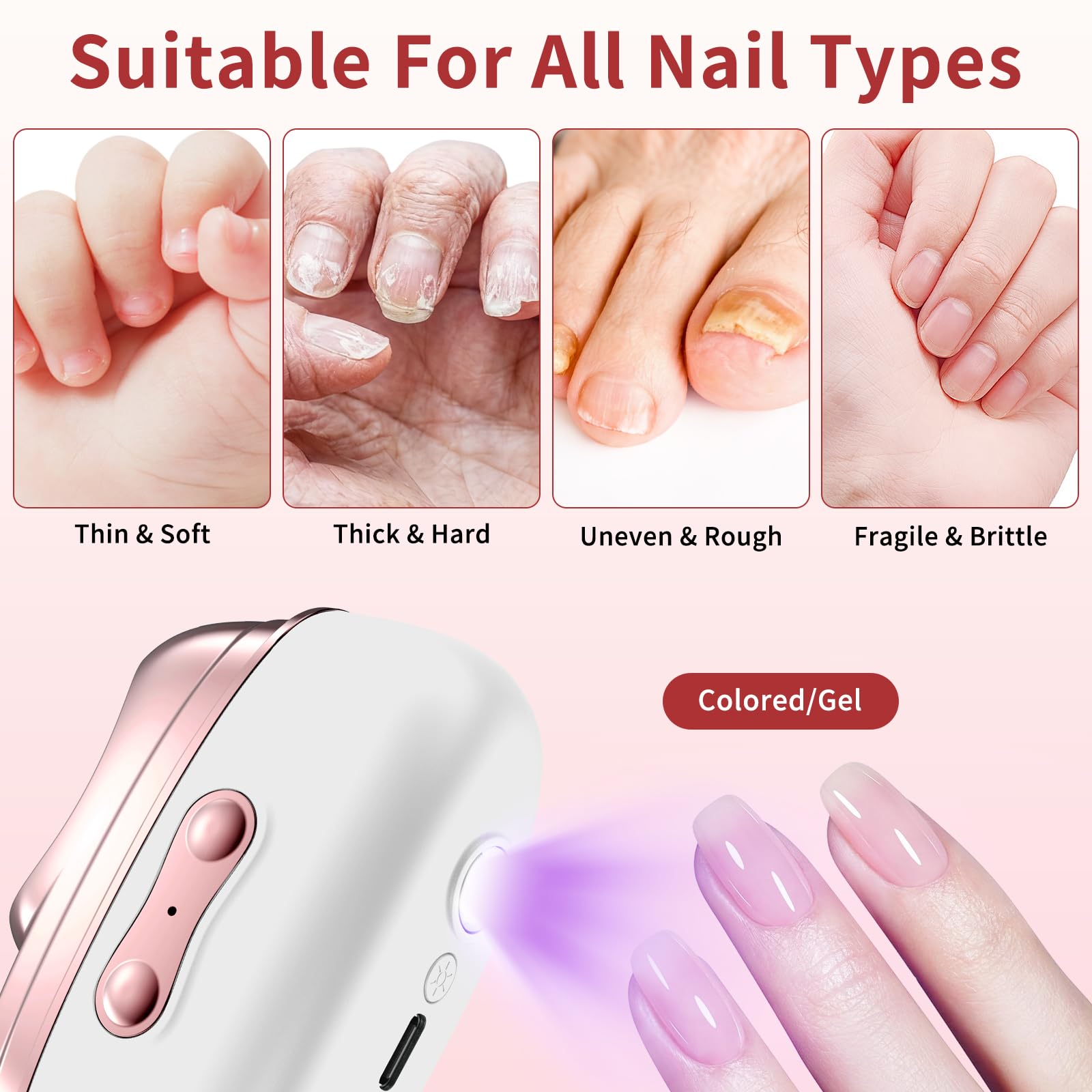 ERDFCV Clipper LED, lumière intégrée facilite la coupe en faible lumière.