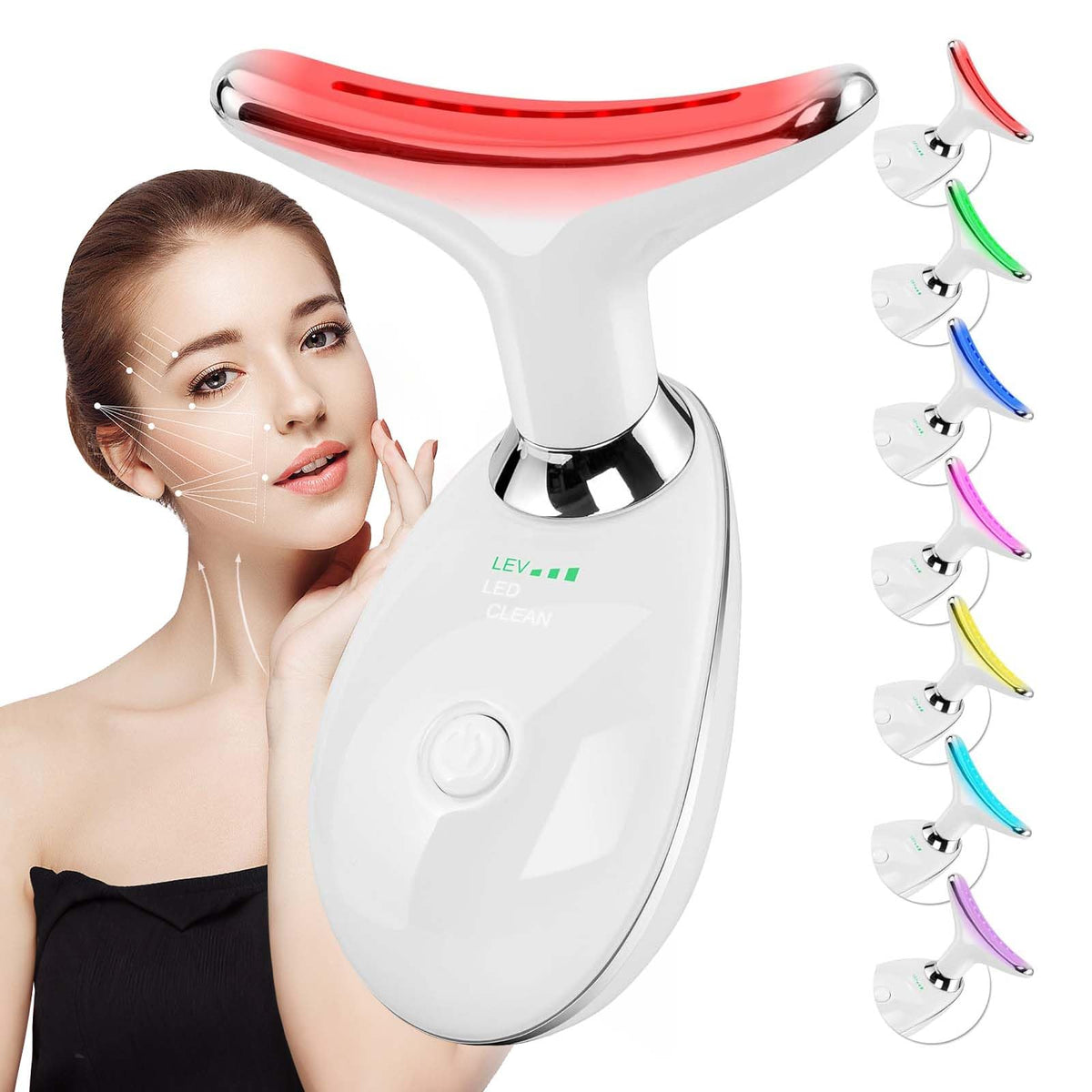 Produit Erdnretl massage visage rouge lumière stimule relaxation et absorption