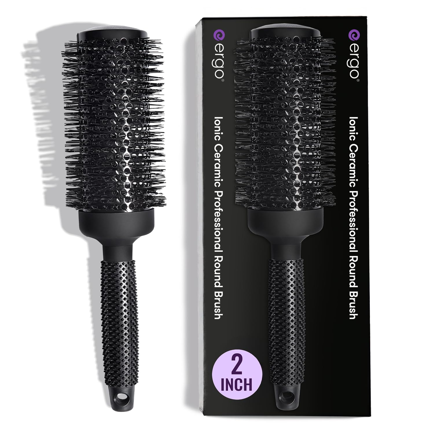 Brosse ERGO céramique ionique pour brushing à domicile avec volume.