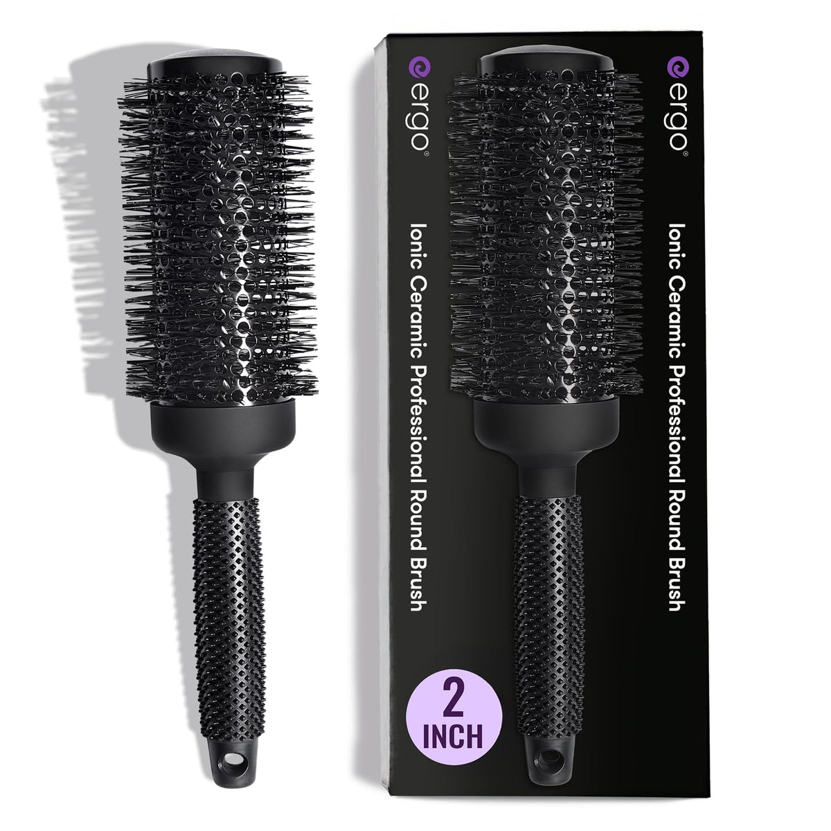 Brosse ERGO céramique ionique pour brushing à domicile avec volume.