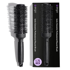 Brosse ERGO ronde en céramique tourmaline pour un séchage rapide et brillant.