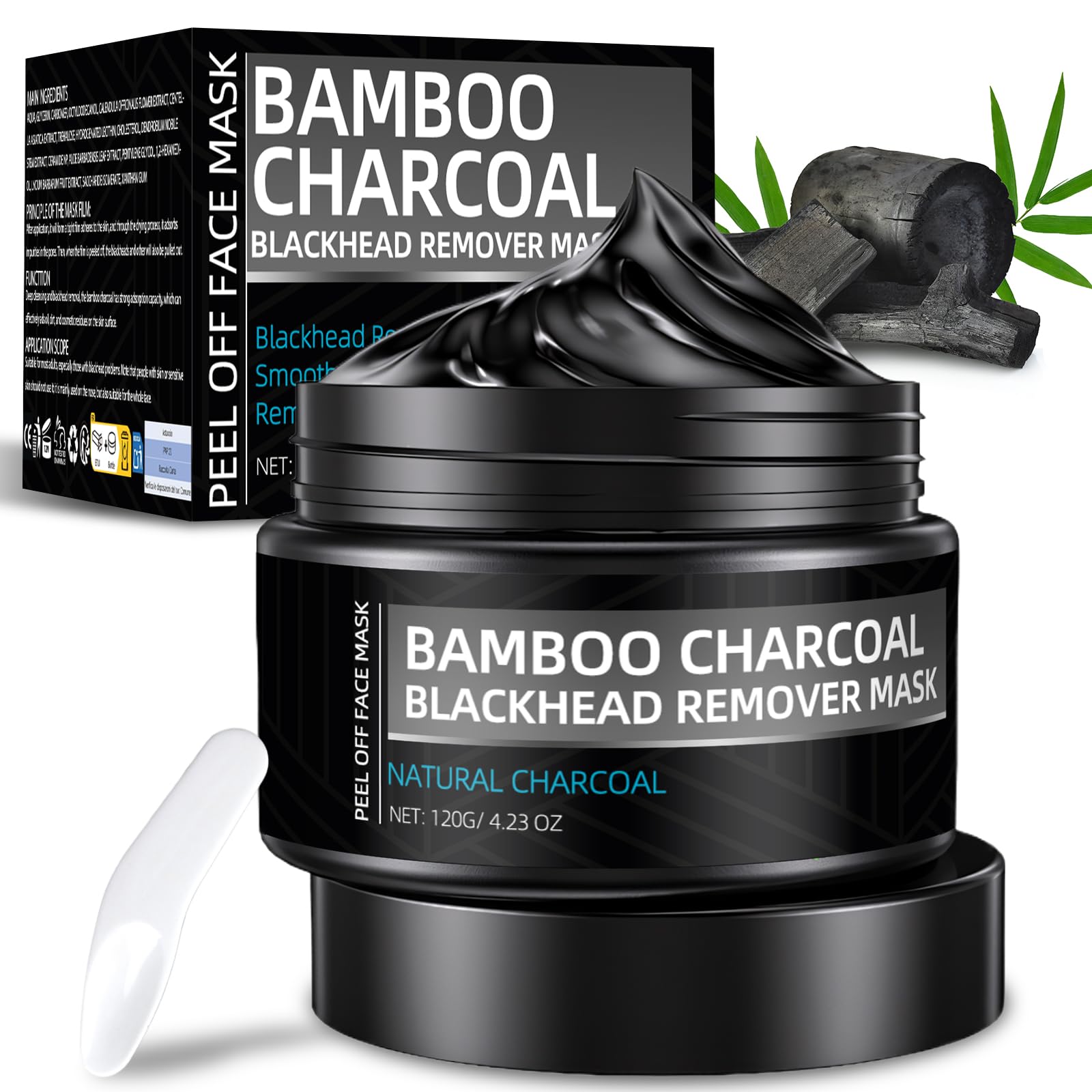 Erigathe Masque Charbon pelable en application sur le visage purifiant les pores
