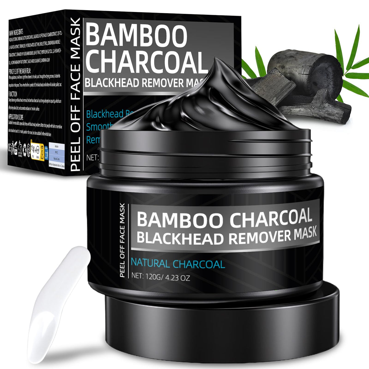Erigathe Masque Charbon pelable en application sur le visage purifiant les pores
