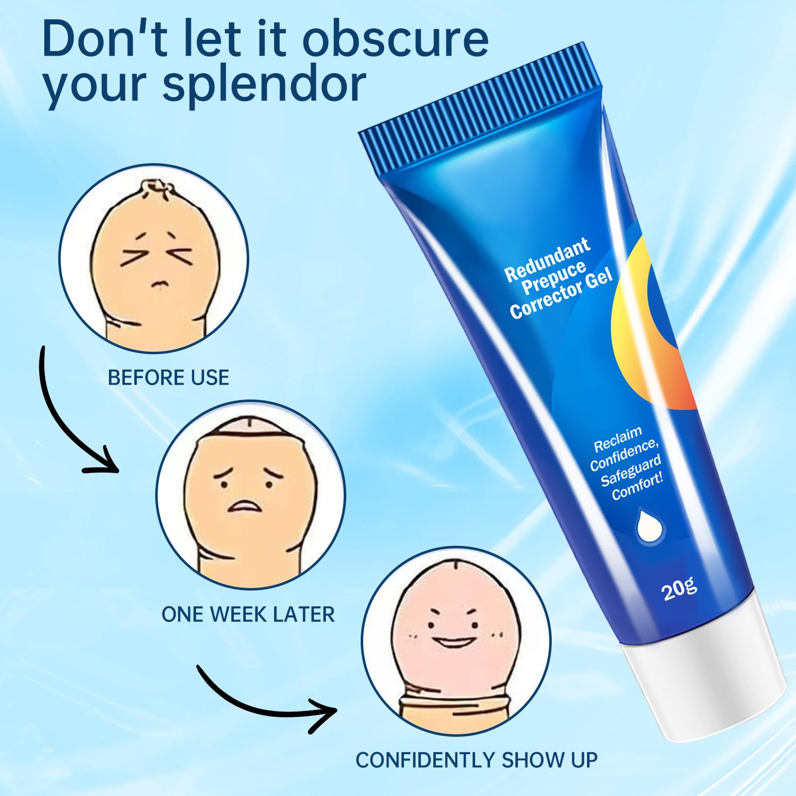 Massage du gel correcteur Eroxox sur le prépuce pour douceur