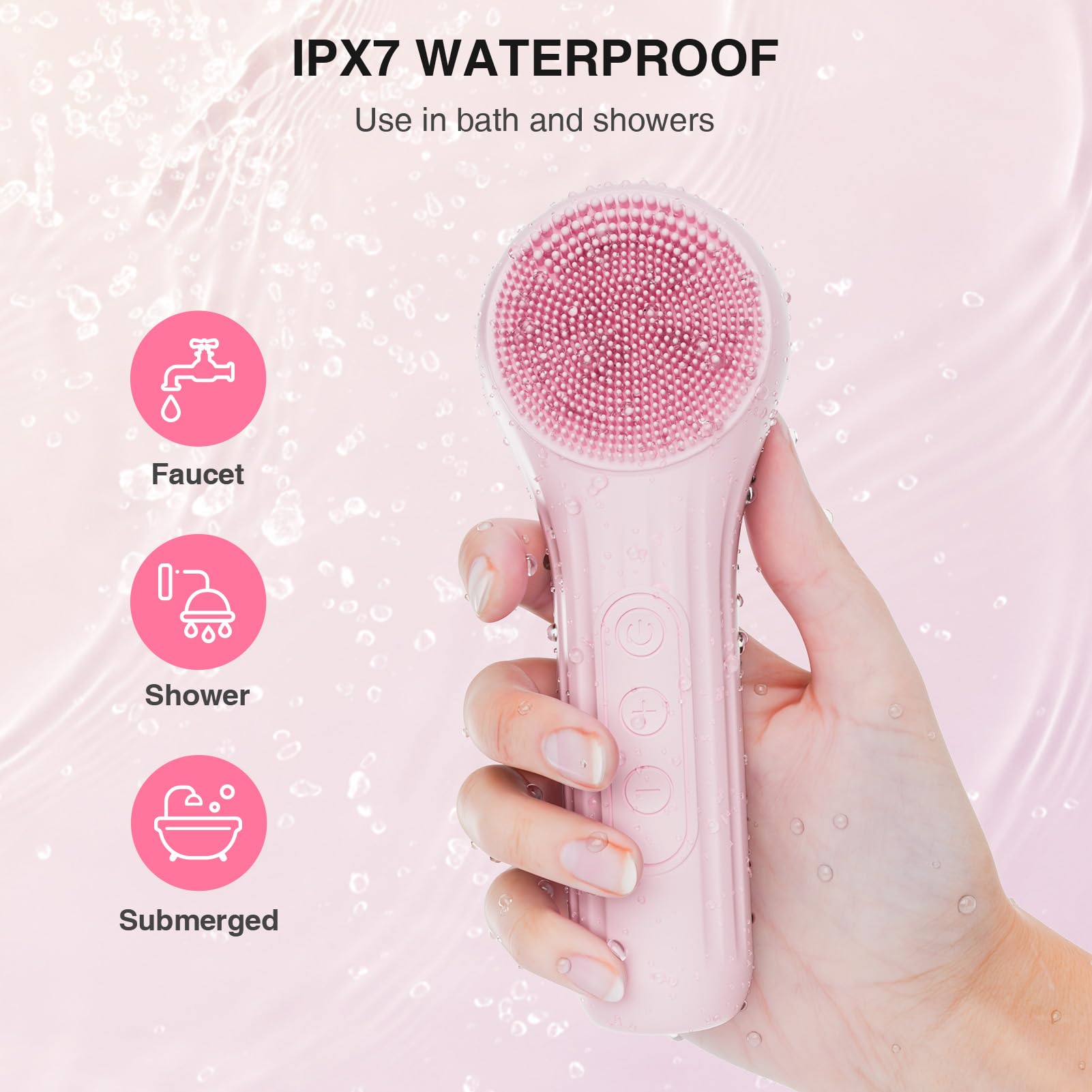 ERROWIN brosse-visage-silicone-charge-magnetique, recharge rapide et pratique.