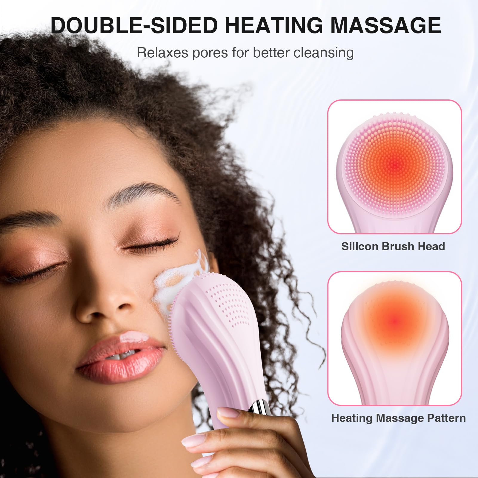 ERROWIN brosse-visage-silicone-exfoliation-douce, élimine impuretés sans agresser.
