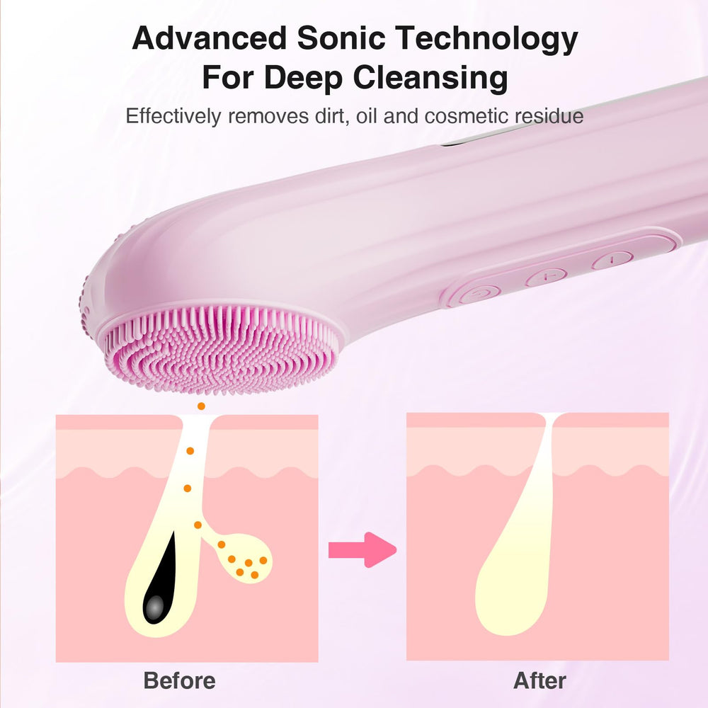 ERROWIN brosse-visage-silicone-ipx7-etanche, utilisation sûre sous douche.