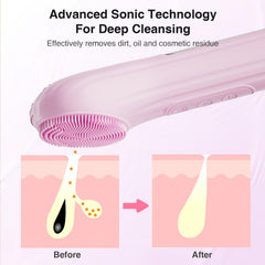 ERROWIN brosse-visage-silicone-ipx7-etanche, utilisation sûre sous douche.