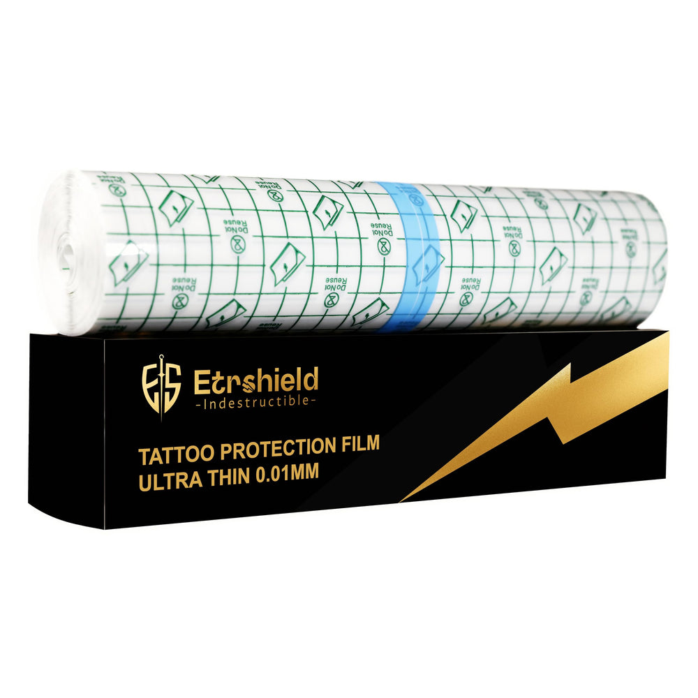 Bandage tatouage ES ETRSHIELD Second Skin, rouleau avec lignes de grille pour découpe précise