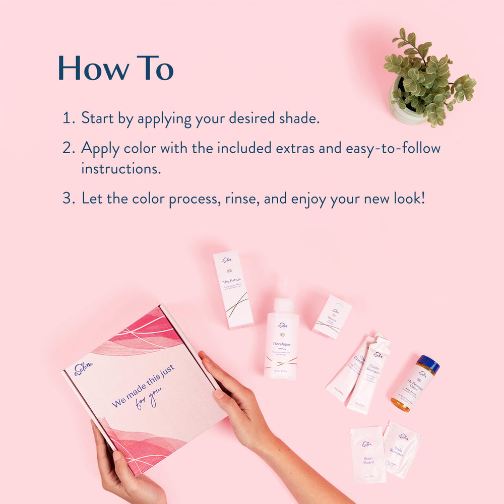 eSalon instructions claires et outils inclus pour colorer maison