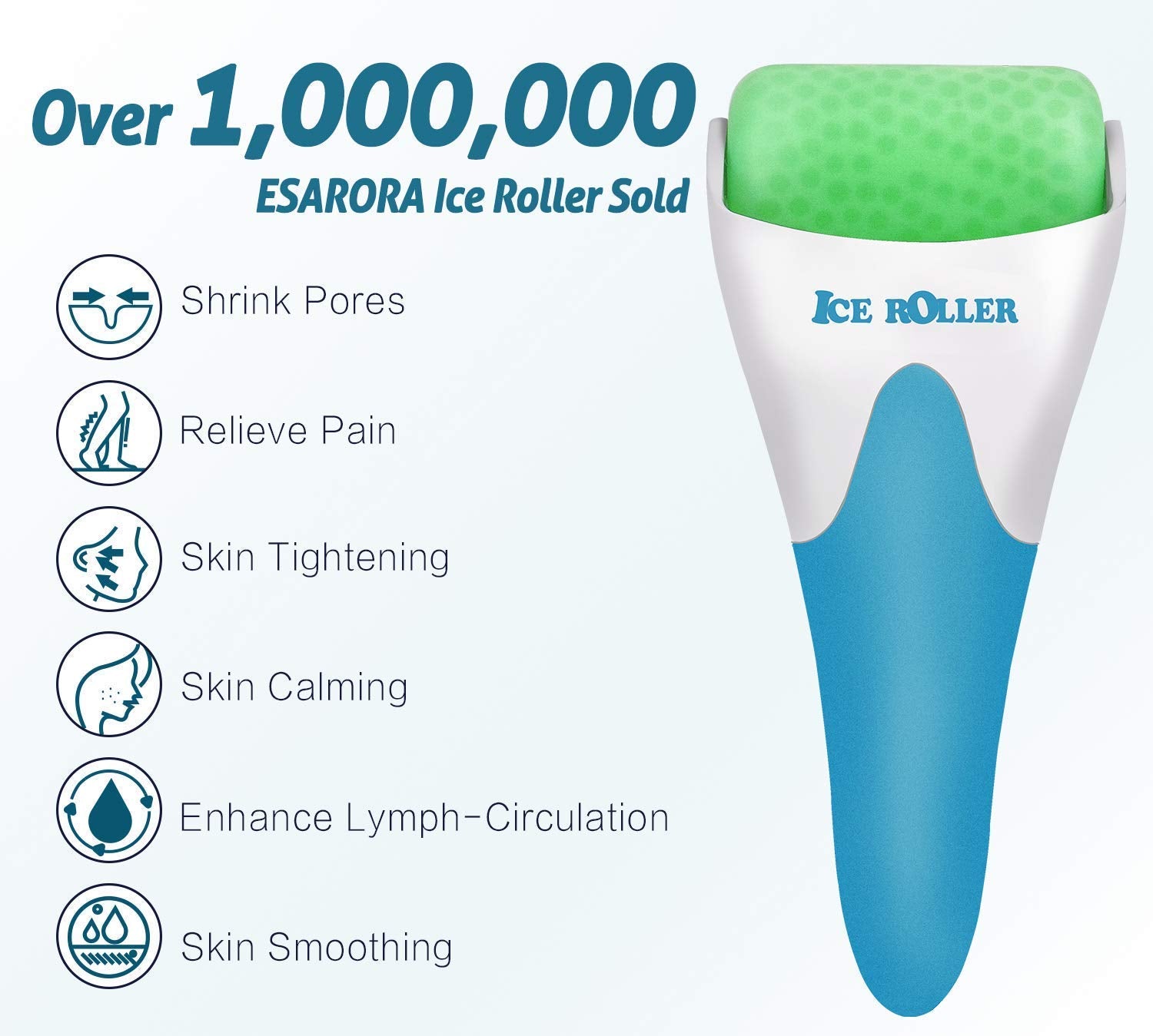 ESARORA Ice Roller yeux: massage des orbites pour soulager la fatigue.