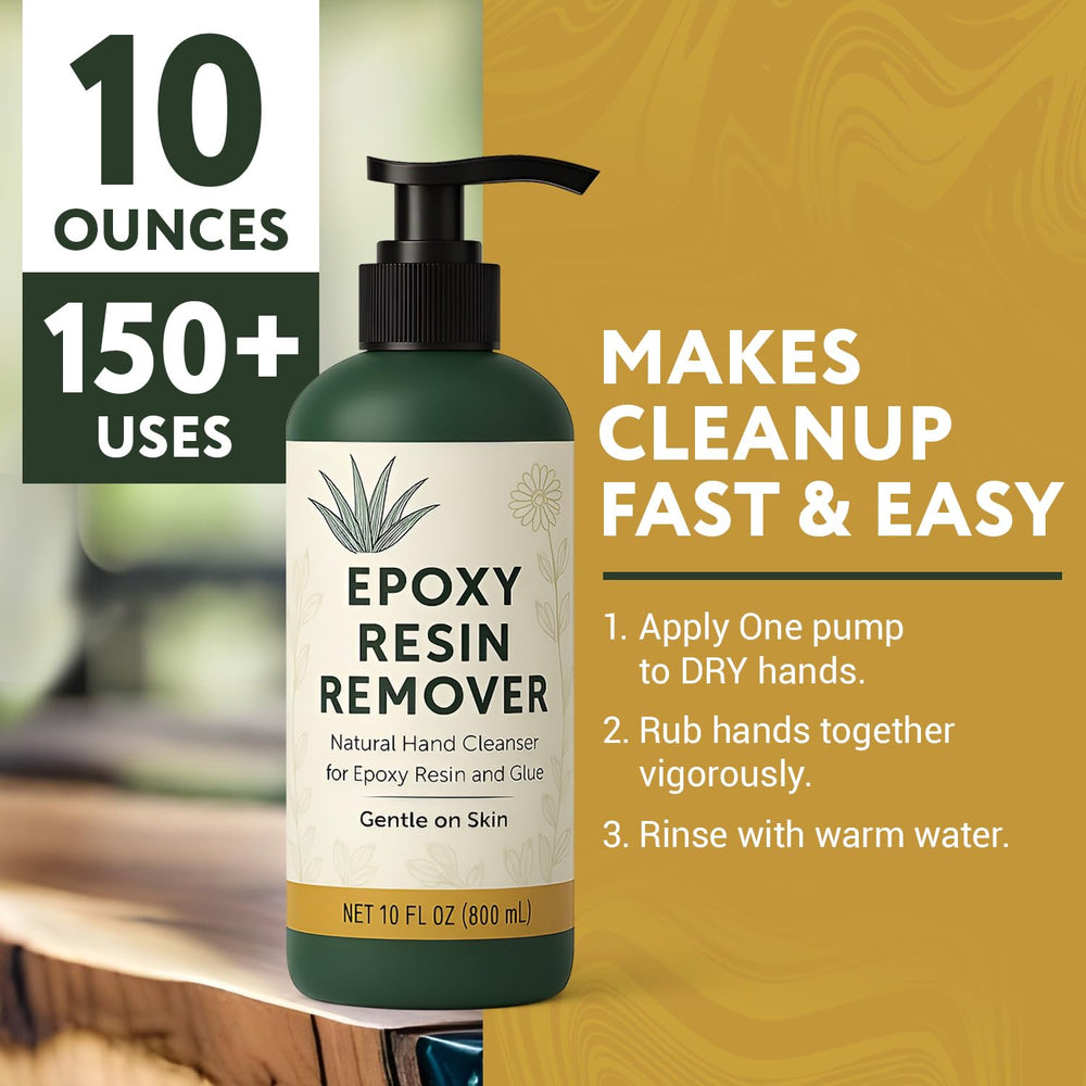 Escentile nettoyant résine époxy, outils nets et moules propres.