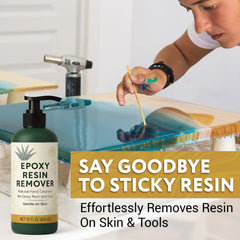 Escentile nettoyant résine époxy pour surfaces de travail propres après usage.