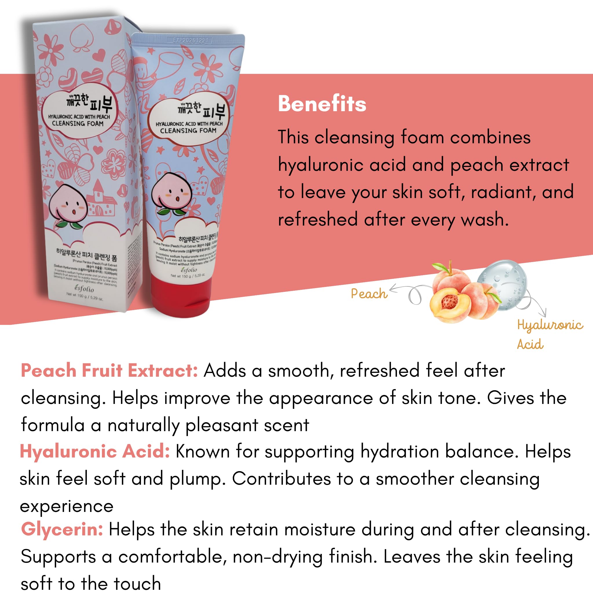 Esfolio Cleanser pump bottle daily-use scene, convenient morning and night routine.