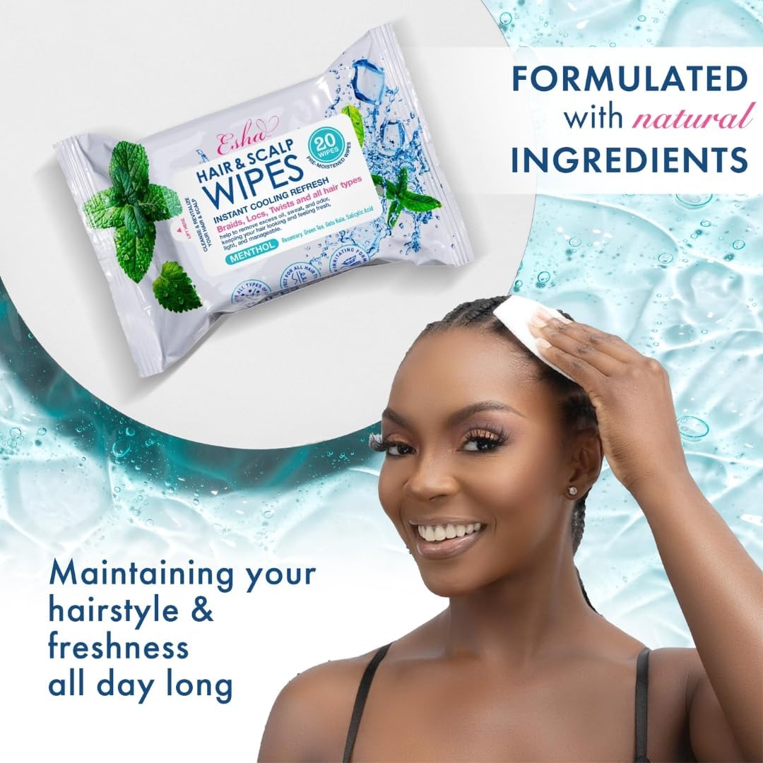 Lingettes ESHA tous types de cheveux : solution rapide pour coiffures variées.