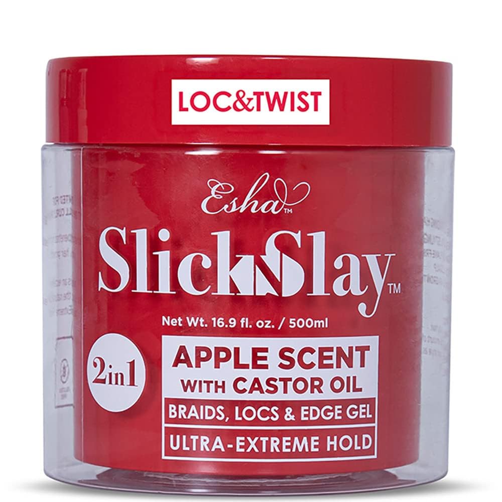 Esha Slick N Slay front jar showing label and size for confident purchase