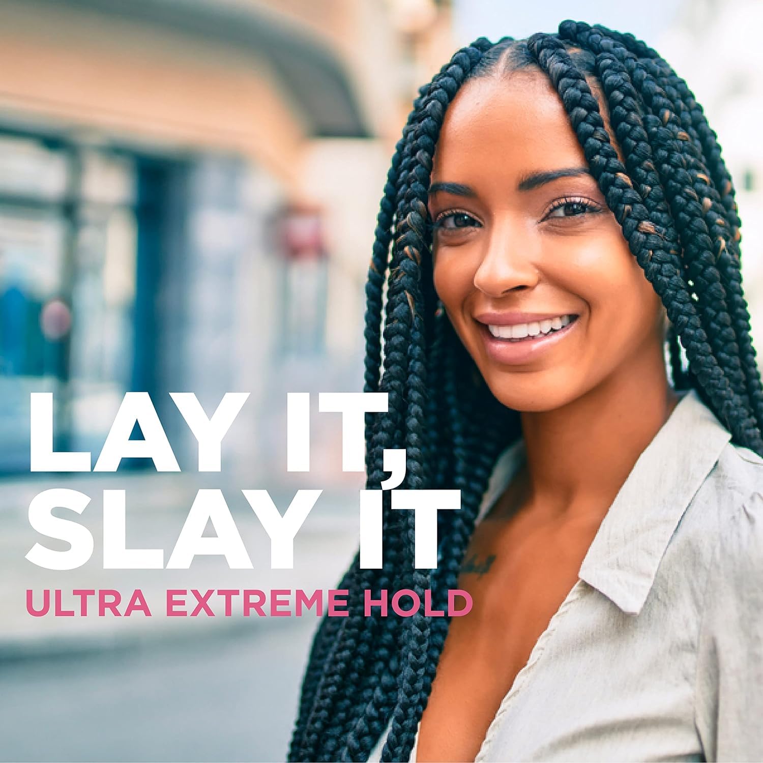 Esha Slick N Slay in a styling setup with tools to show everyday salon use